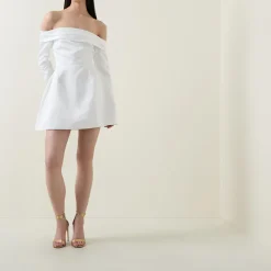 New The Ultimate Muse Satin Bardot Mini Dress Women Dresses