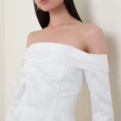 New The Ultimate Muse Satin Bardot Mini Dress Women Dresses
