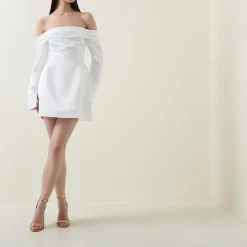 New The Ultimate Muse Satin Bardot Mini Dress Women Dresses