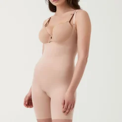 Hot Thinstincts® 2.0 Open-Bust Mid-Thigh Bodysuit Women Shapewear