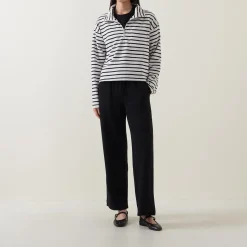 Online Tiana Half-Zip Striped Sweatshirt Women Sweatshirts & Hoodies
