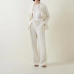 Tiana5 Pinstripe Wide Leg Trousers Women Trousers & Shorts