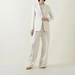 Tiana5 Pinstripe Wide Leg Trousers Women Trousers & Shorts
