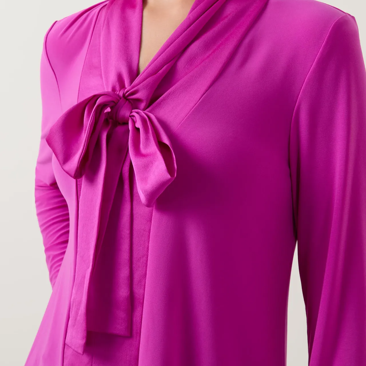 Clearance Tie-Neck Tunic Women Tops