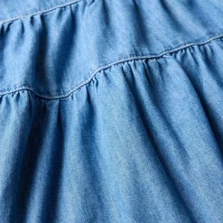 New Tiered Denim Skirt Women Skirts