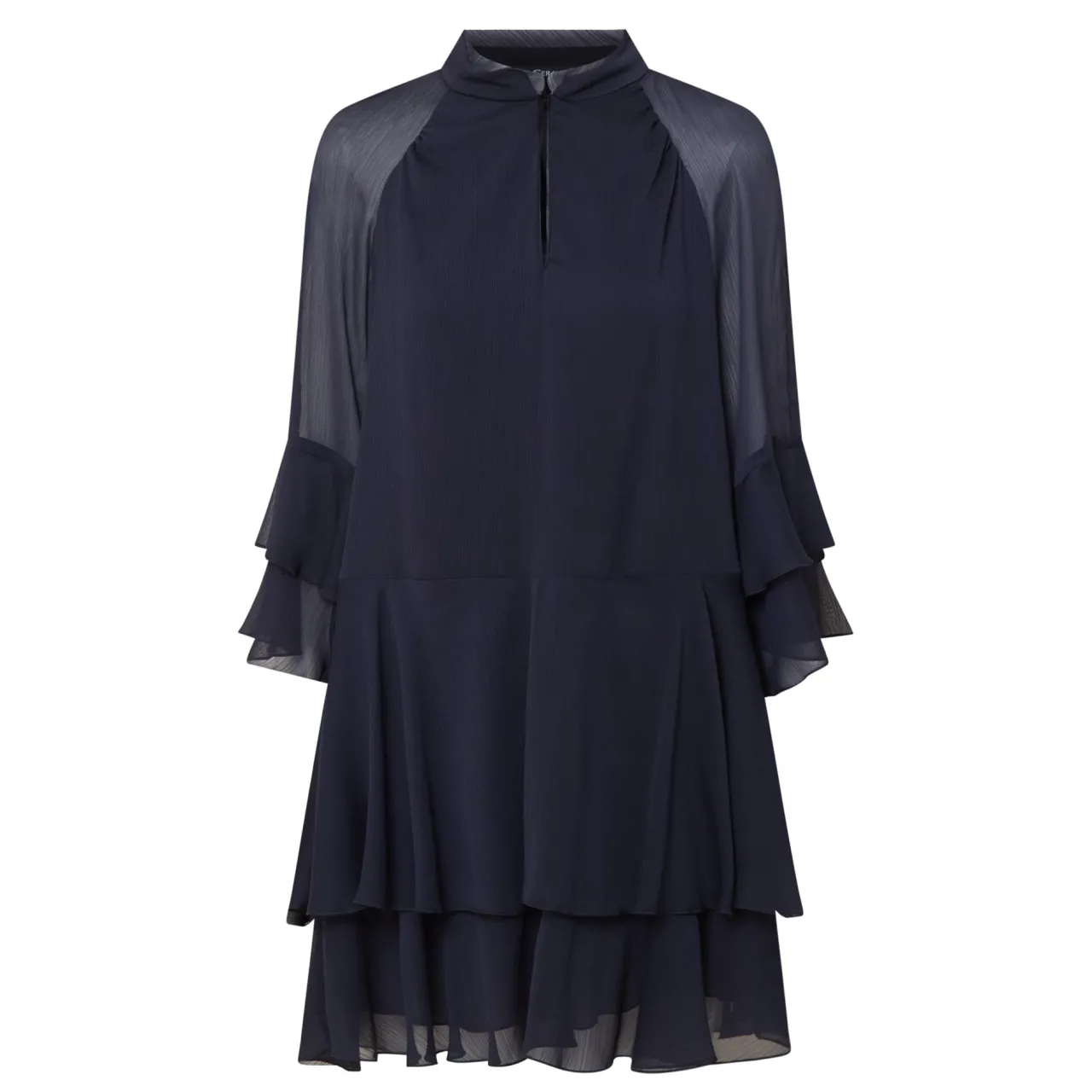 Hot Tiered Ruffle Mini Flared Dress Women Dresses
