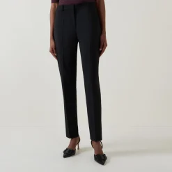 Clearance Tilunah Mid-Rise Slim Leg Trousers Women Trousers & Shorts