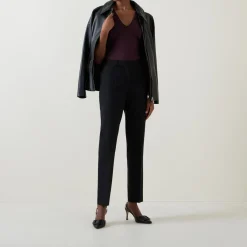 Clearance Tilunah Mid-Rise Slim Leg Trousers Women Trousers & Shorts