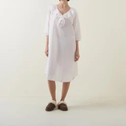 Clearance Toby Voile Ruffle-Trim Night Dress Women Sleepwear