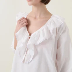 Clearance Toby Voile Ruffle-Trim Night Dress Women Sleepwear
