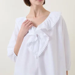 Sale Toby Voile Ruffle-Trim Night Dress Women Sleepwear
