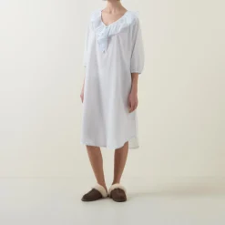 Clearance Toby Voile Ruffle-Trim Night Dress Women Sleepwear