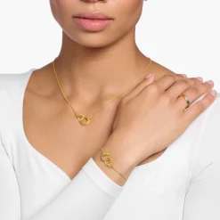 Clearance Together Forever Embellished Gold-Plated Bracelet Women Bracelets