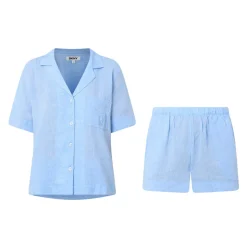 Online Tonal Logo Shirt & Shorts Pyjama Set Women Sleepwear