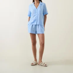 Online Tonal Logo Shirt & Shorts Pyjama Set Women Sleepwear
