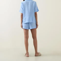 Online Tonal Logo Shirt & Shorts Pyjama Set Women Sleepwear