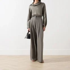 Hot Torba Draped Blouse Women Tops