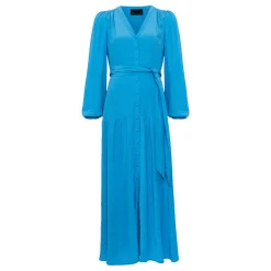 Tori Blouson-Sleeve Flared Dress Women Dresses