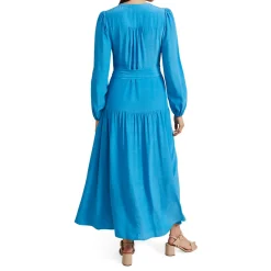 Tori Blouson-Sleeve Flared Dress Women Dresses