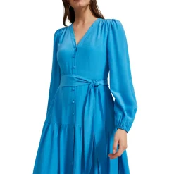 Tori Blouson-Sleeve Flared Dress Women Dresses