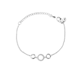 Online Triple Circular Crystal Embellished Bracelet Women Bracelets