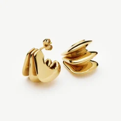 Best Triple Ridge Stud Earrings Women Earrings