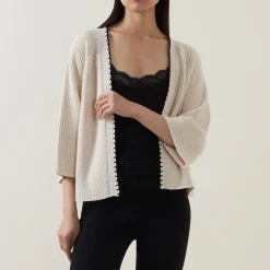 Outlet Tritte Contrast Trim Open Front Cardigan Women Sweaters & Cardigans