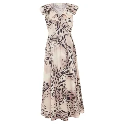 Discount Trix Leopard Wrap Dress Women Dresses