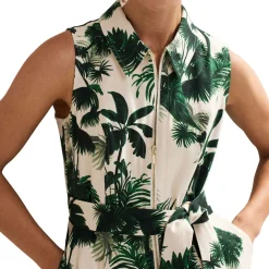 Best Tullisa Palm Zip Front Jumpsuit Women Jumpsuits