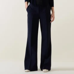 Online Twill Flared Pull-On Trousers Women Trousers & Shorts