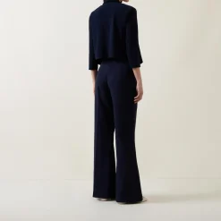 Online Twill Flared Pull-On Trousers Women Trousers & Shorts