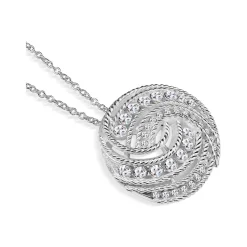 Clearance Twist Crystal Embellished Pendant Women Necklaces