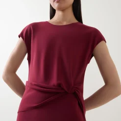 Clearance Twist Draped Dress Women Dresses