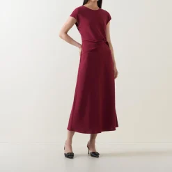 Clearance Twist Draped Dress Women Dresses