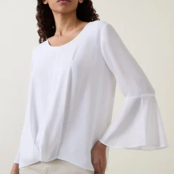 Discount Twisted Fluted-Cuff Blouse Women Tops