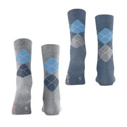 Outlet Two-pack Everyday Argyle Socks Women Hosiery