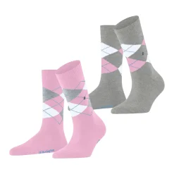 Best Two-pack Everyday Argyle Socks Women Hosiery