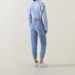 Ultra High-Rise Tapered Mom Jeans Women Denim