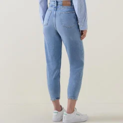 Ultra High-Rise Tapered Mom Jeans Women Denim