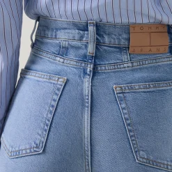 Ultra High-Rise Tapered Mom Jeans Women Denim