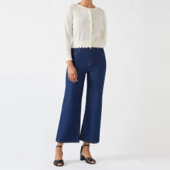 Best Vanessa Scallop-Trim Cardigan Women Sweaters & Cardigans