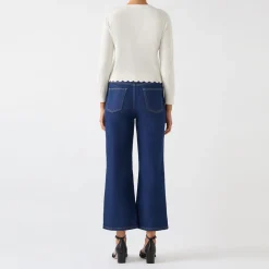 Best Vanessa Scallop-Trim Cardigan Women Sweaters & Cardigans