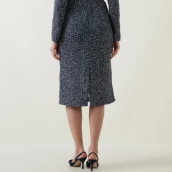 Outlet Vatilar Bouclé Knit Pencil Skirt Women Skirts