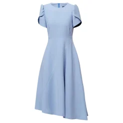 Sale Vera Puff Sleeve Flared Dress Women Dresses