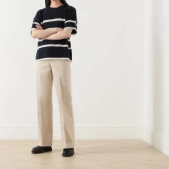 Vera Rita Mid-Rise Wide Leg Trousers Women Trousers & Shorts