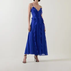 Hot Veris Ruffle Trim Flared Dress Women Dresses|Occasion Dressing