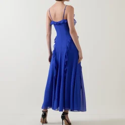 Hot Veris Ruffle Trim Flared Dress Women Dresses|Occasion Dressing