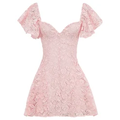 Online Verity Floral Lace Mini Dress Women Dresses