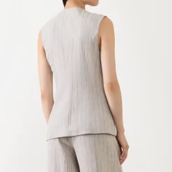 Outlet Vilka Pinstripe Wide Leg Trousers Women Coats & Jackets