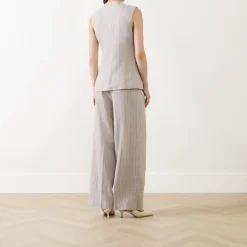 Sale Vilka Pinstripe Wide Leg Trousers Women Trousers & Shorts